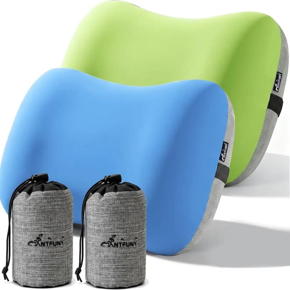 2 Confezioni di Cuscini Gonfiabili da Viaggio per Collo, Campeggio, Spiaggia, Accessori per Abbronzatura, Cuscino per Sedile Aereo Lab Long F