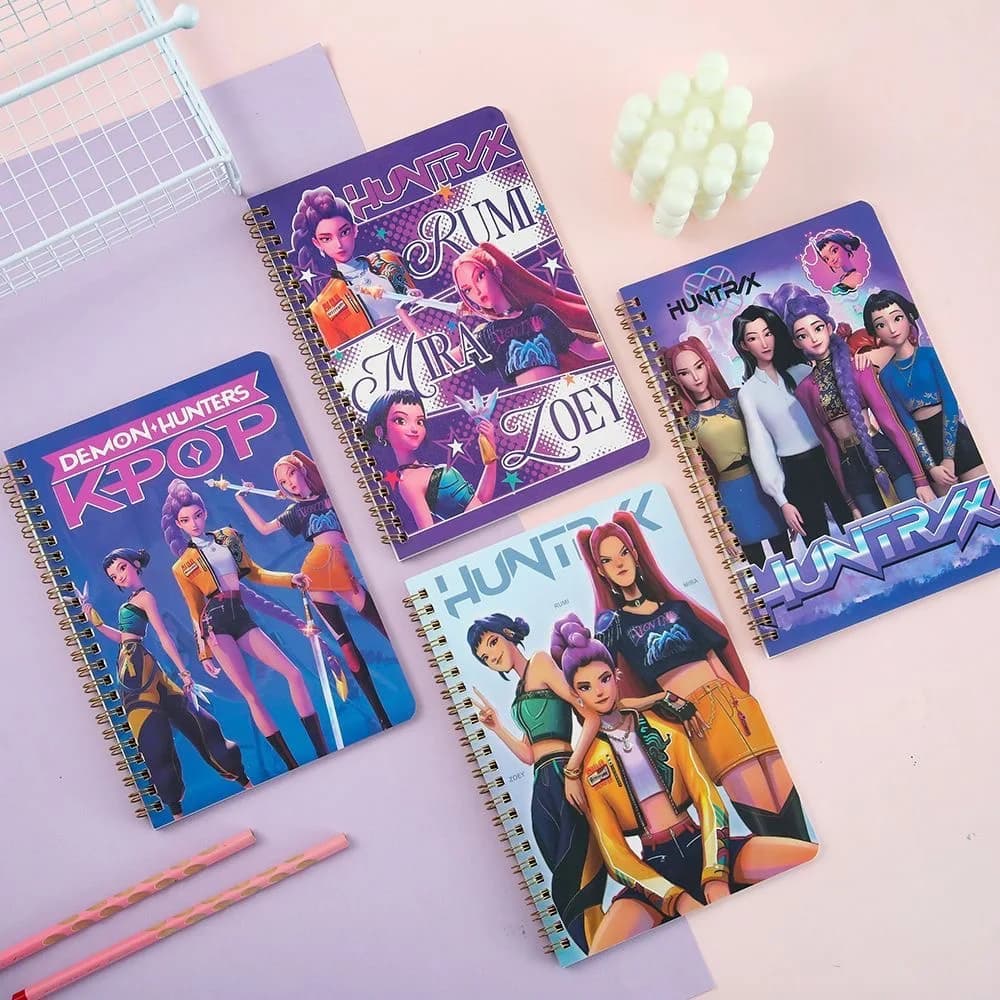 2026 K-POP NEW Group Spiral Notebook Creative Merchandise Student Classroom Notebook Color Pages Notebook Gift Diary Colorful