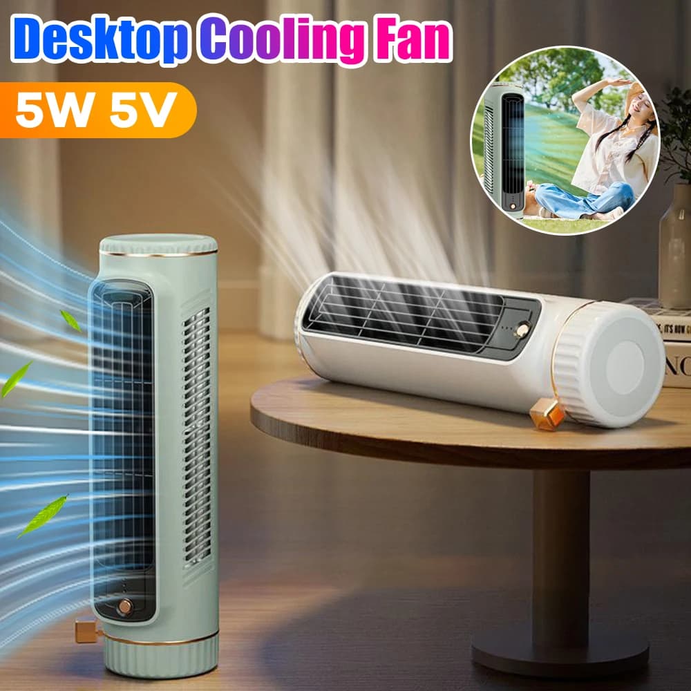 Ventilatore da torre da tavolo per uso domestico Ventilatore portatile per condizionatore d'aria Ventilatore di circolazione Ricarica USB Ventola elettrica di raffreddamento ad aria per la stanza di casa