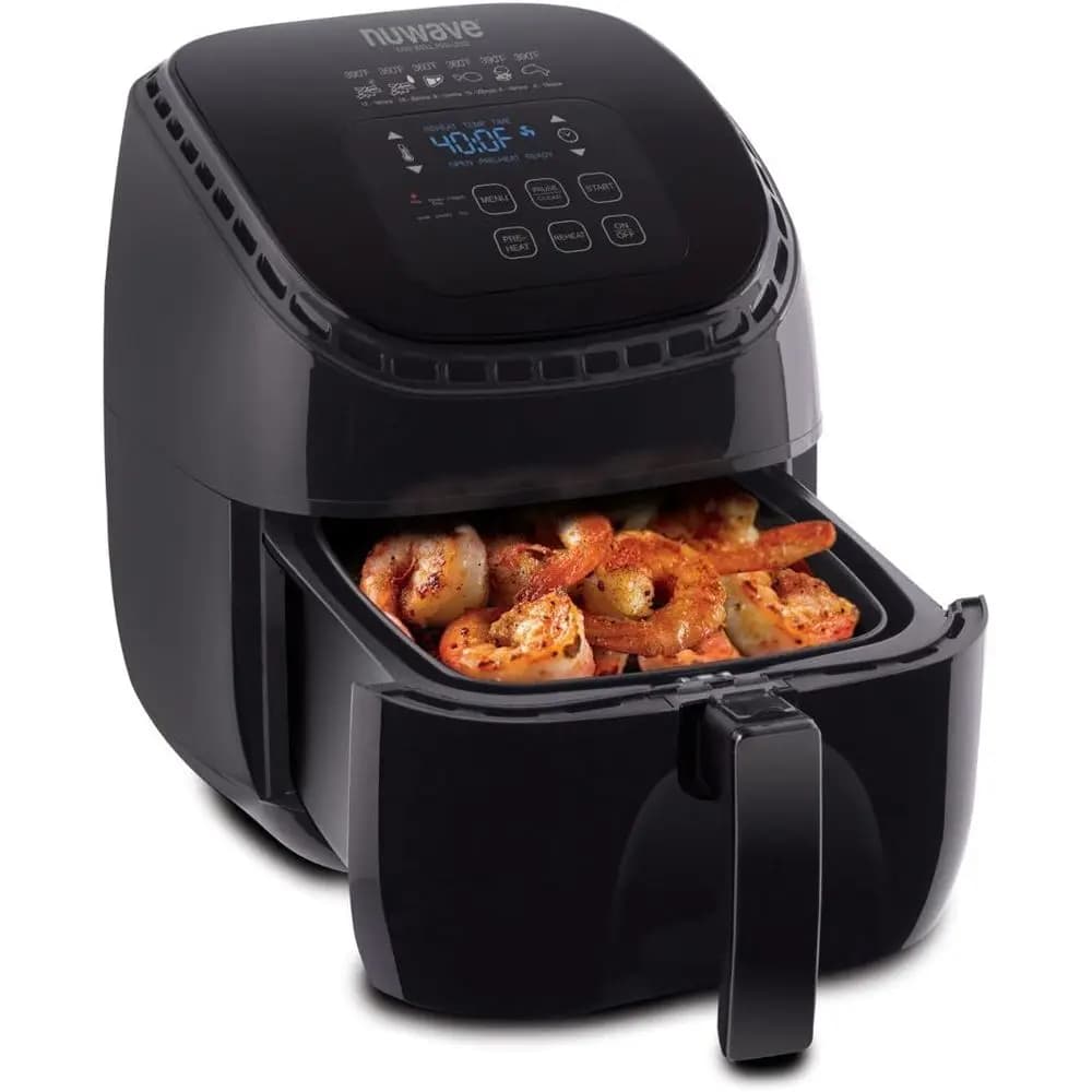Friggitrice ad Aria Digitale da 3 Litri con Controlli One-Touch, 6 Programmi Preimpostati, Precisione della Temperatura, Guida alle Ricette, Regolazione Wattaggio, Preriscaldamento