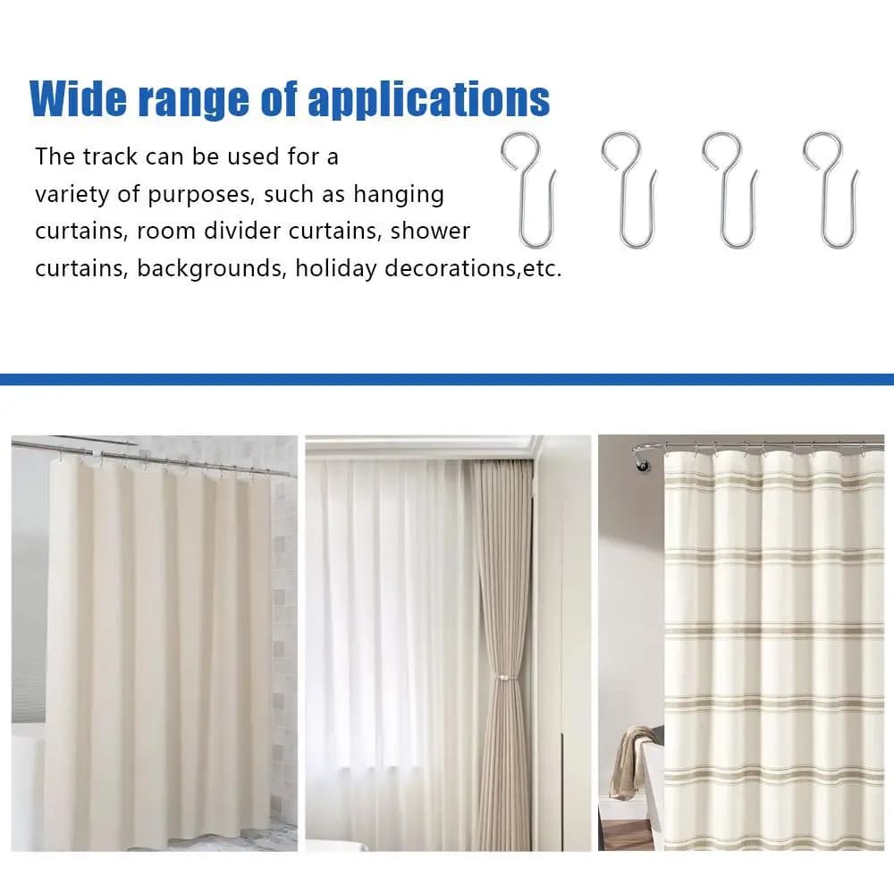 20Pcs S Shaped Curtain Track Hooks Metal Drape Ceiling Drapery Hook Pin Convenient Decoration Hooks Shower Curtain Hanger