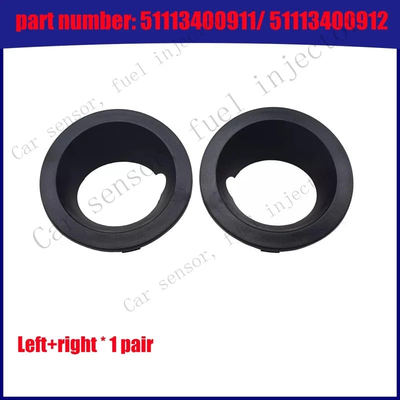Q+ Pair Left & Right Bumper Fog Light Ring Cover 51113400911 For 04-06 BMW X3 E83