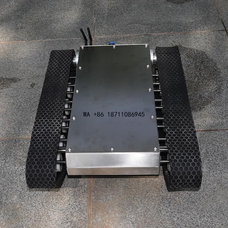 Piattaforma di Costruzione Impermeabile IP65 con Pannello Solare, Telaio Robotico con Telecomando RC per Pulizia