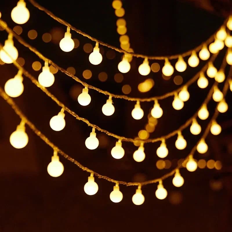3M 6M 10M 22M Fairy Lights ghirlanda LED Ball String Lights impermeabile per l'albero di natale Indoor Wedding Home Decoration 220V Lamp