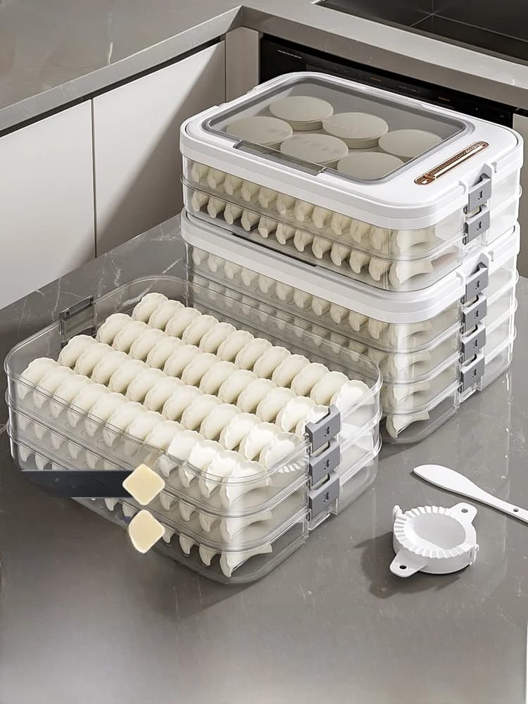 Contenitore per Alimenti Congelabili da Cucina, Scatola per Ravioli, Contenitore per Conservazione a Freddo, Scatola per Conservazione Domestica per Frigorifero