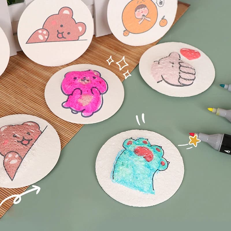 10 Pz 3D Magia Puffy Schiuma Texture Carta da pittura per bambini Disegno fai da te Arte Artigianato educativo Spugna Tela Bordo Giocattolo artigianale