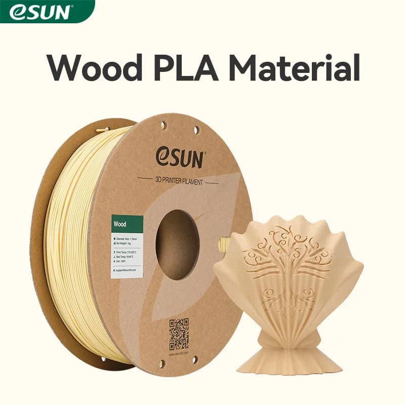 eSUN 3D Printer Filaments 1,75 mm PLA Wood 1 kg (2,2 LBS) Spool 3D Printing Material for 3D Printer Filament PLA Wooden