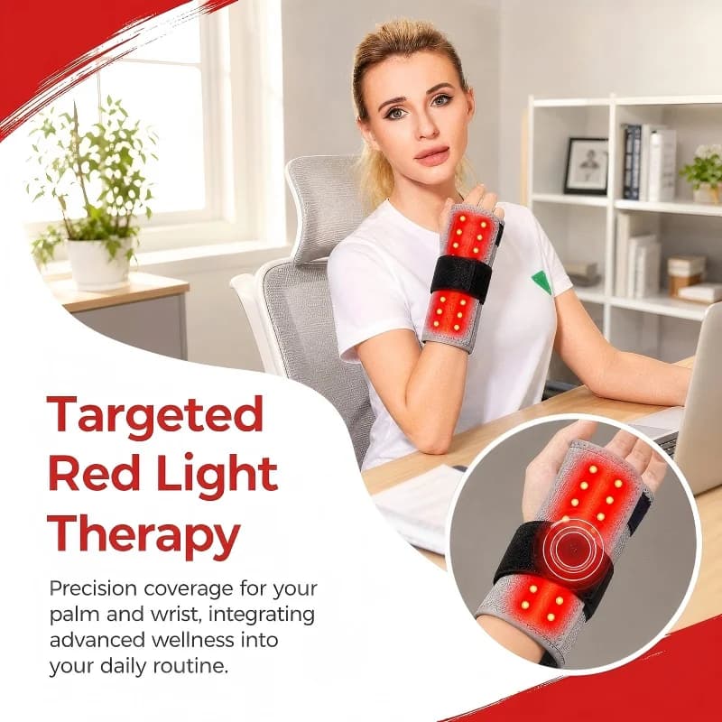 Red Light Heating Massage Wrist Braces Hand Massager Support Wrist Brace Tool Heat Health Care Device Hand Exerciser Office Home