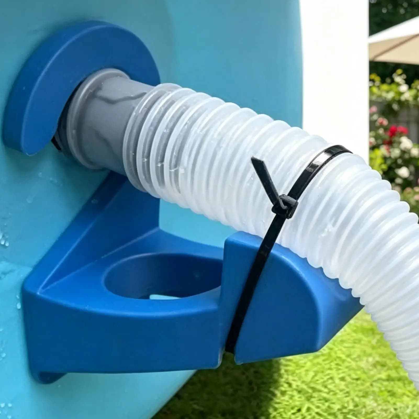 Pool Hose Holder Ground 3 Pieces Anti-Slip Tube Mount Adapter Leak-Proof Pool Hose Support Bracket For Indoor Outdoor Garden