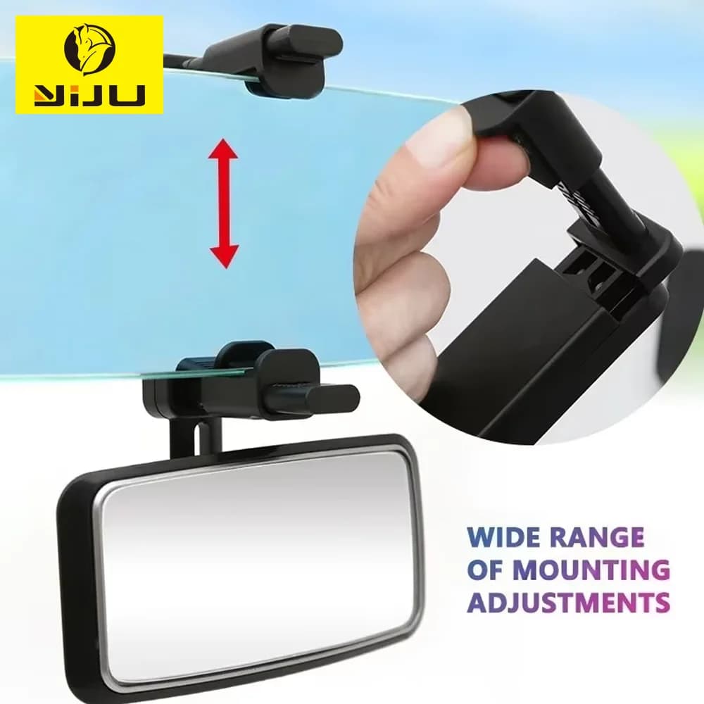 YIJU Interni Auto Specchietto retrovisore Clip di Montaggio Girevole A 360 Regolabile Auto Osservazione Sedile Posteriore Specchio Ausiliario Baby Monitor