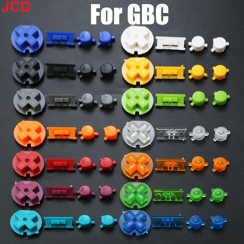 Set di pulsanti JCD 1 adatti per Game Boy Color, pulsanti colorati per GBC, kit di pulsanti di ricambio per GBC, fai da te, colorati.