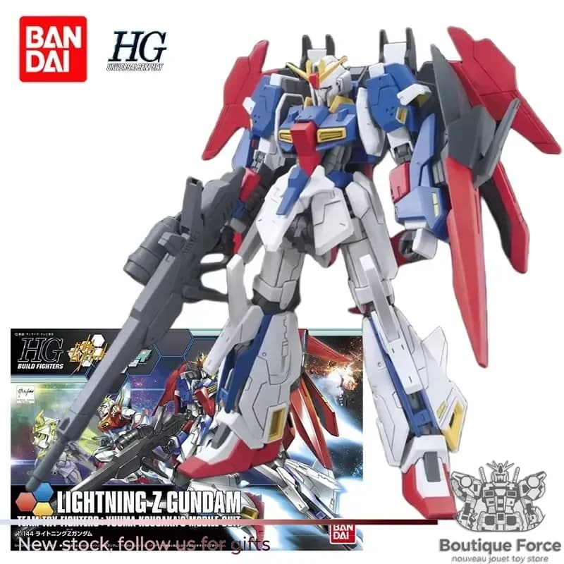 Bandai HGBF1/144 LIGHTNING Z Gundam Action Figure LIGHTNING Z Mobile Suit Kit Modello in Plastica Giocattolo Ufficiale con Licenza per Ragazzi
