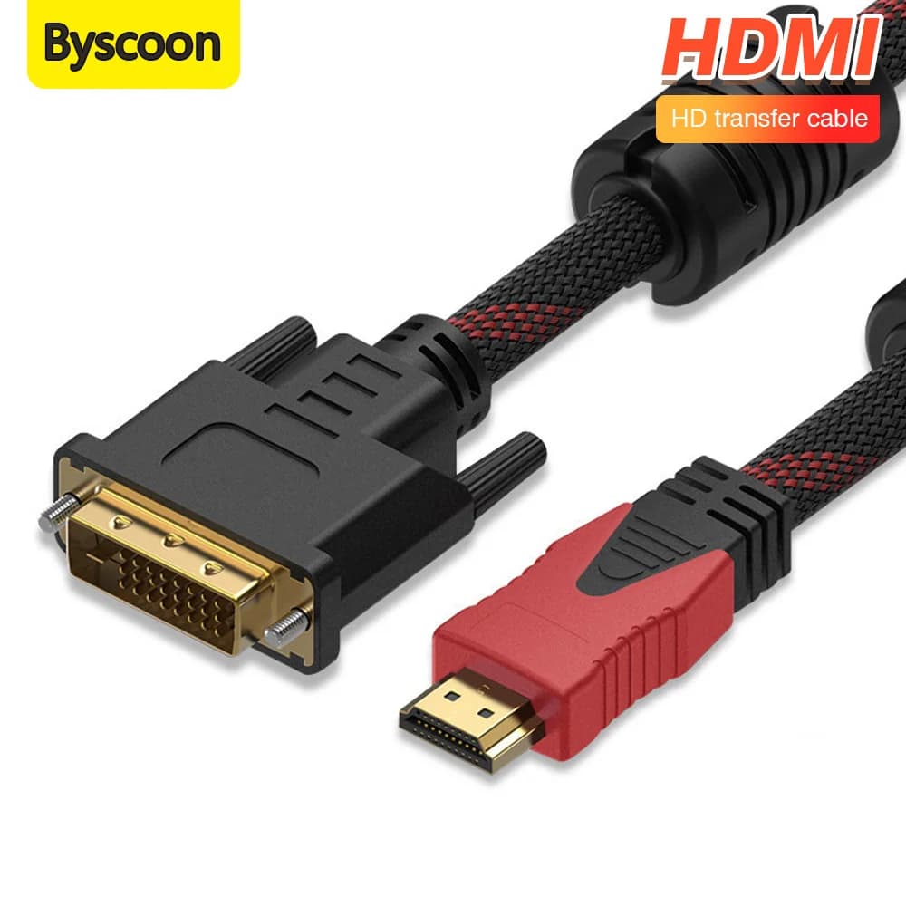 Cavo DVI compatibile HDMI maschio 24 + 1 DVI-D maschio adattatore bidirezionale 1080P per proiettore DVD HDTV PlayStation 4 PS4/3 TV BOX