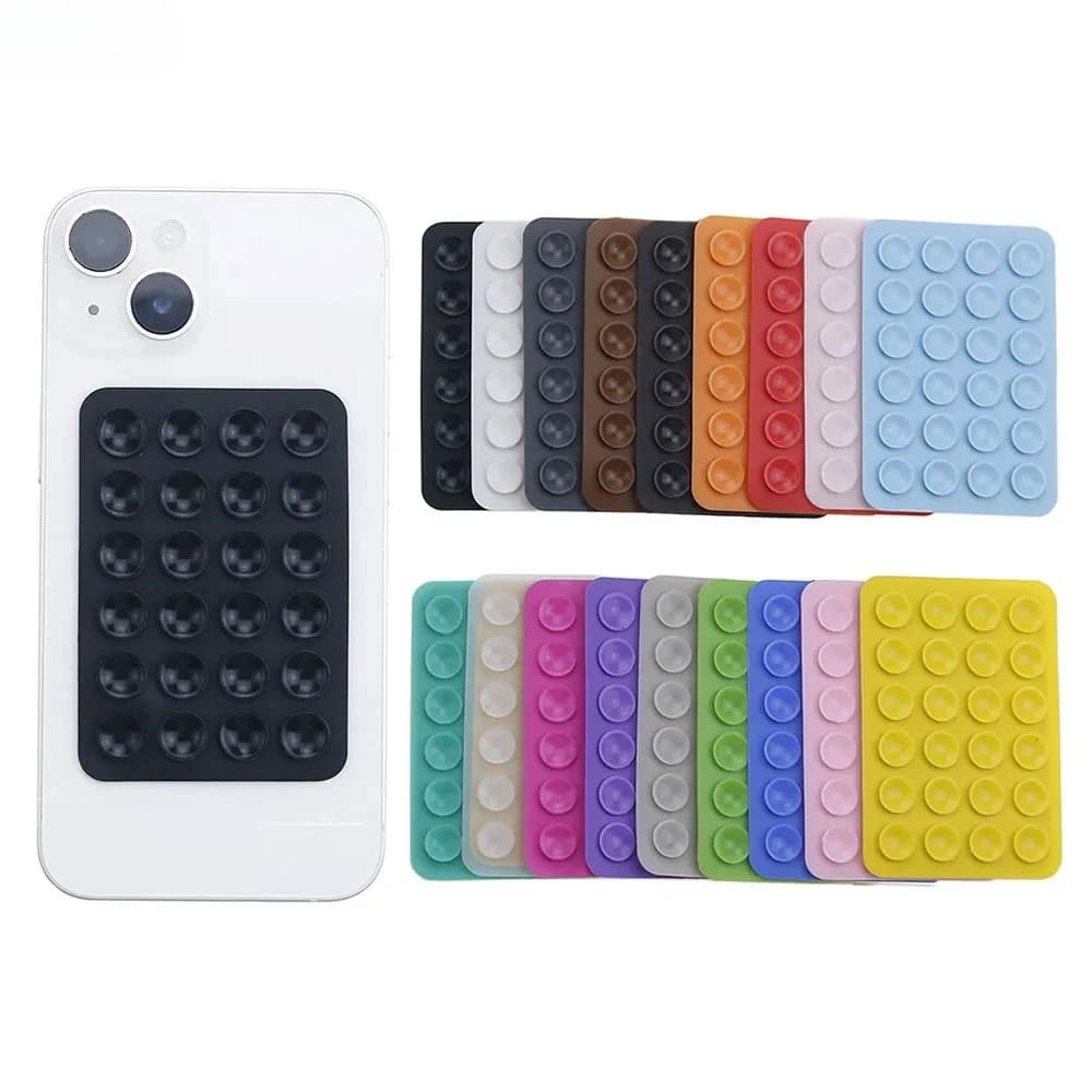 Silicone multifunction suction cup Telephone device Suction cup with adhesive support Rubber suction cup Pad fixed 24 square suction cups