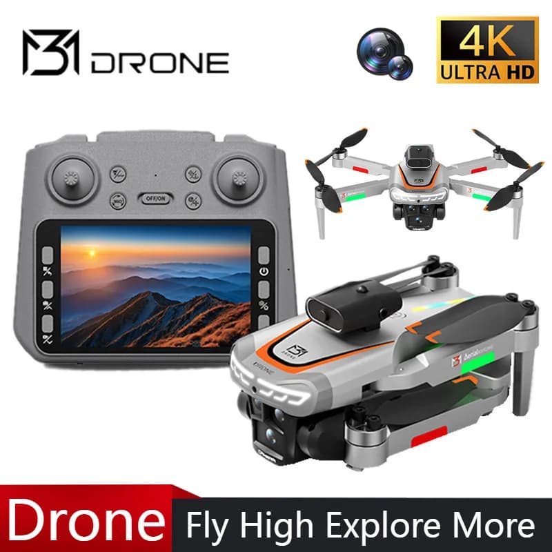 M3 Drone professionale 4K HD Fotografia aerea Schermo da 4,3 pollici Telecomando 360 Evitamento ostacoli Motore brushless Giocattolo regalo