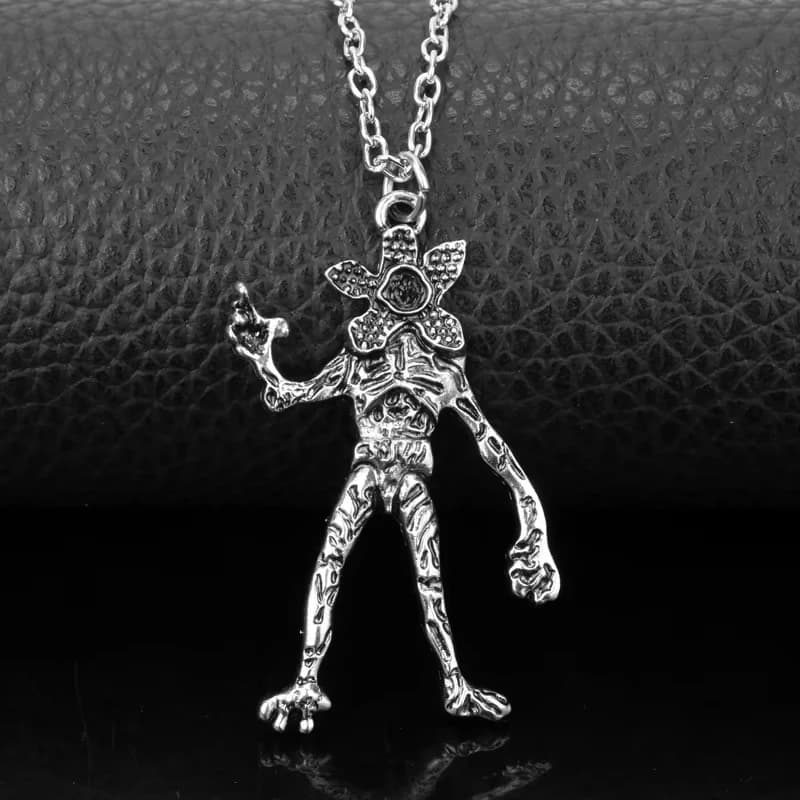 Movie Stranger Necklace Demodog Demogorgon Monster Alloy Pendant Necklace Cosplay Prop for Men Women Gifts