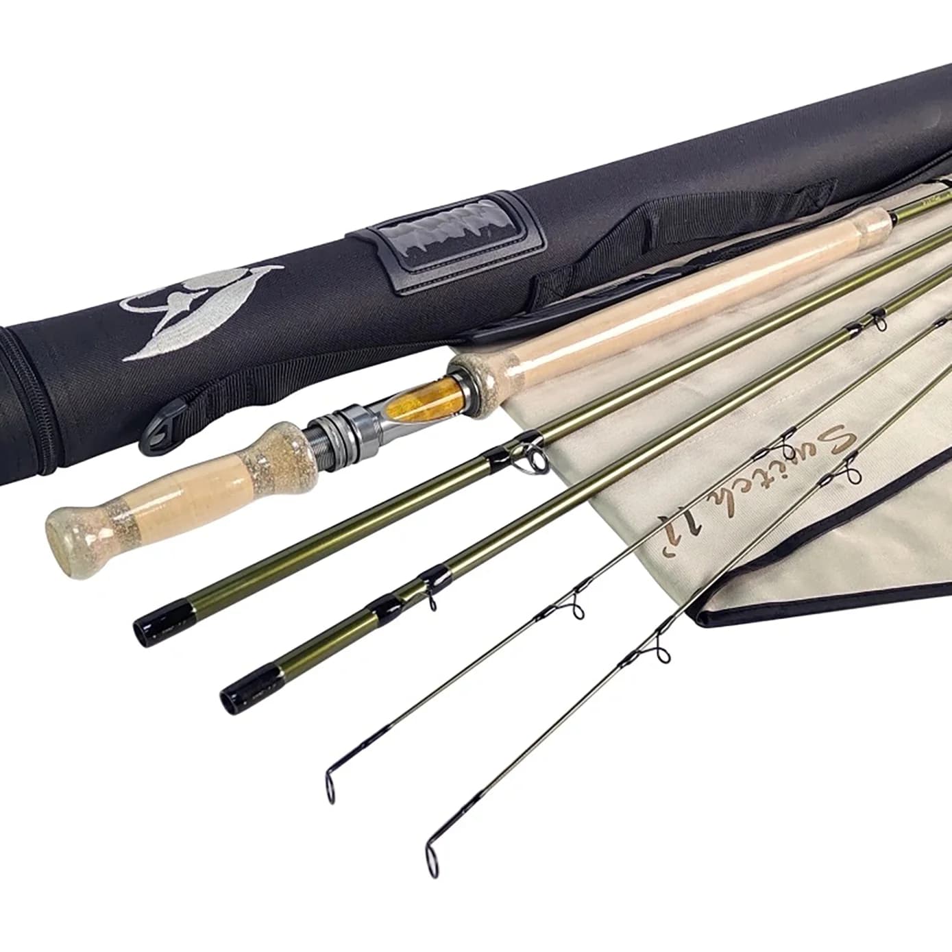 Aventik 11'6 '' 4sec Canne con interruttore a doppia mano Canne da mosca con punta extra Canna da pesca a mosca Canna da pesca a mosca super leggera Azione veloce