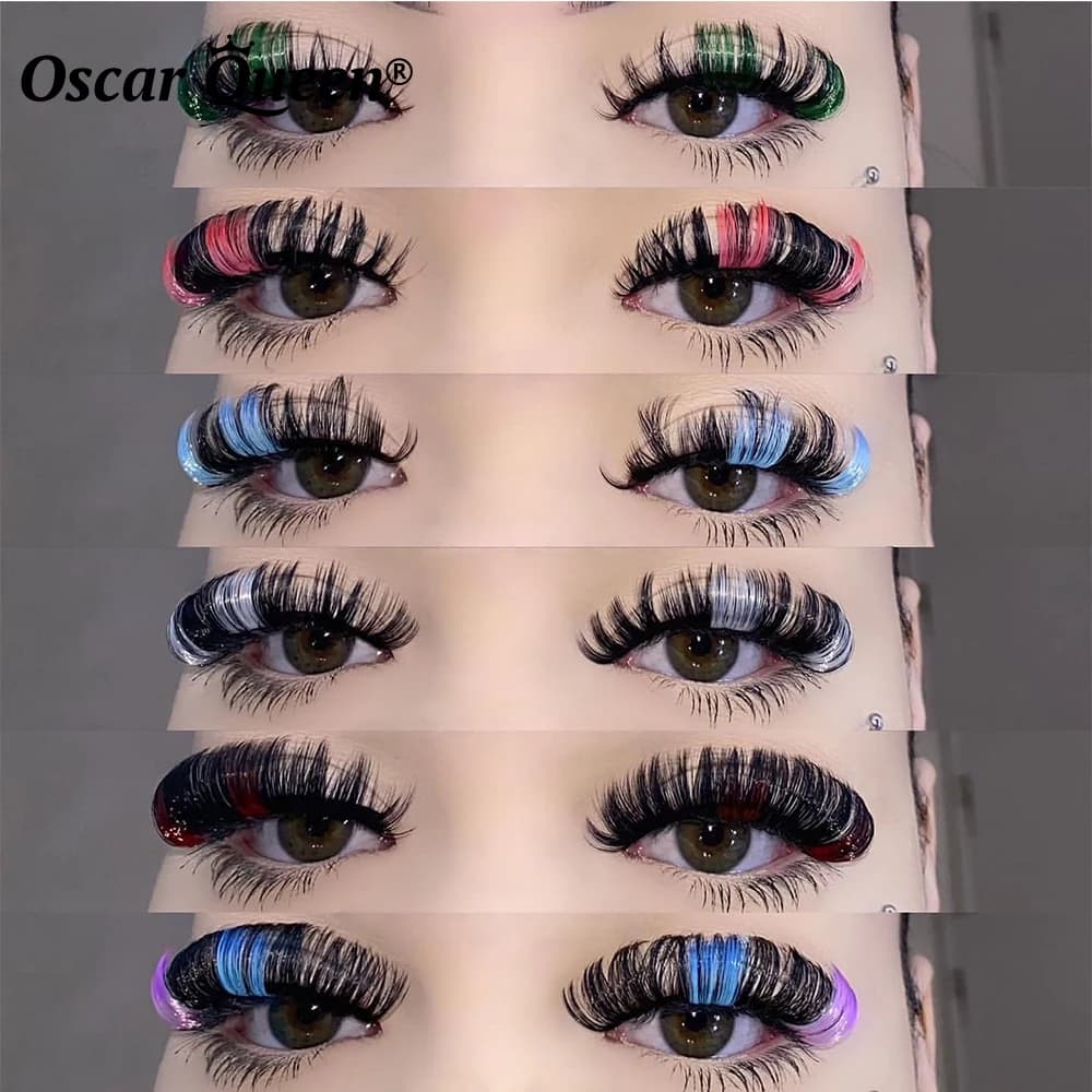DD Curl Russian Strip 3D Colorful Eyelashes Reusable Faux Eyelashes Wholesale Packing for extension lashes fake natural mink