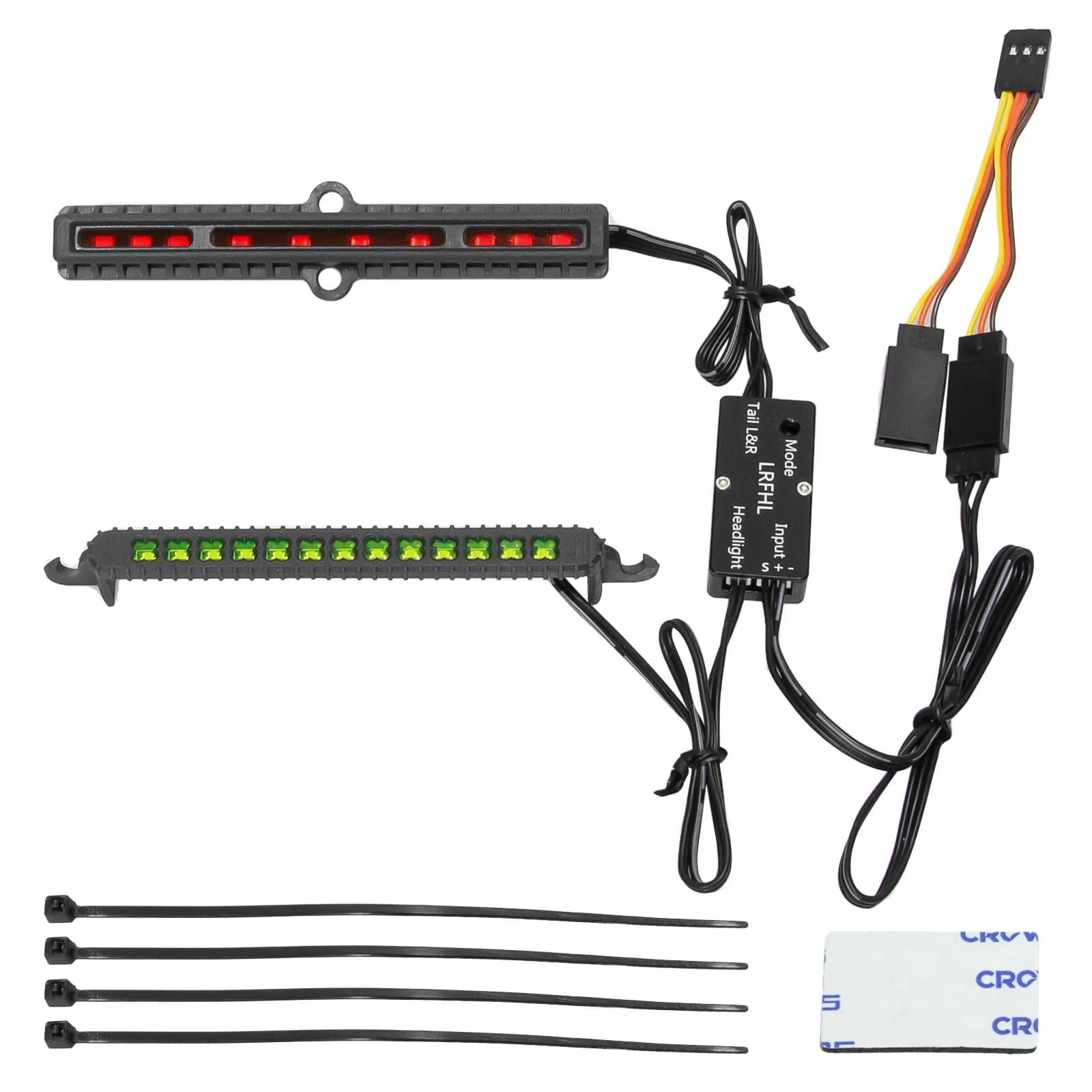Set di Luci LED OKHL RC Anteriori e Posteriori Impermeabili 2 Pezzi per 1/16 1/14 Traxxas Mojave Grom 4X4, Luci Spot Colorate, Parti di Aggiornamento