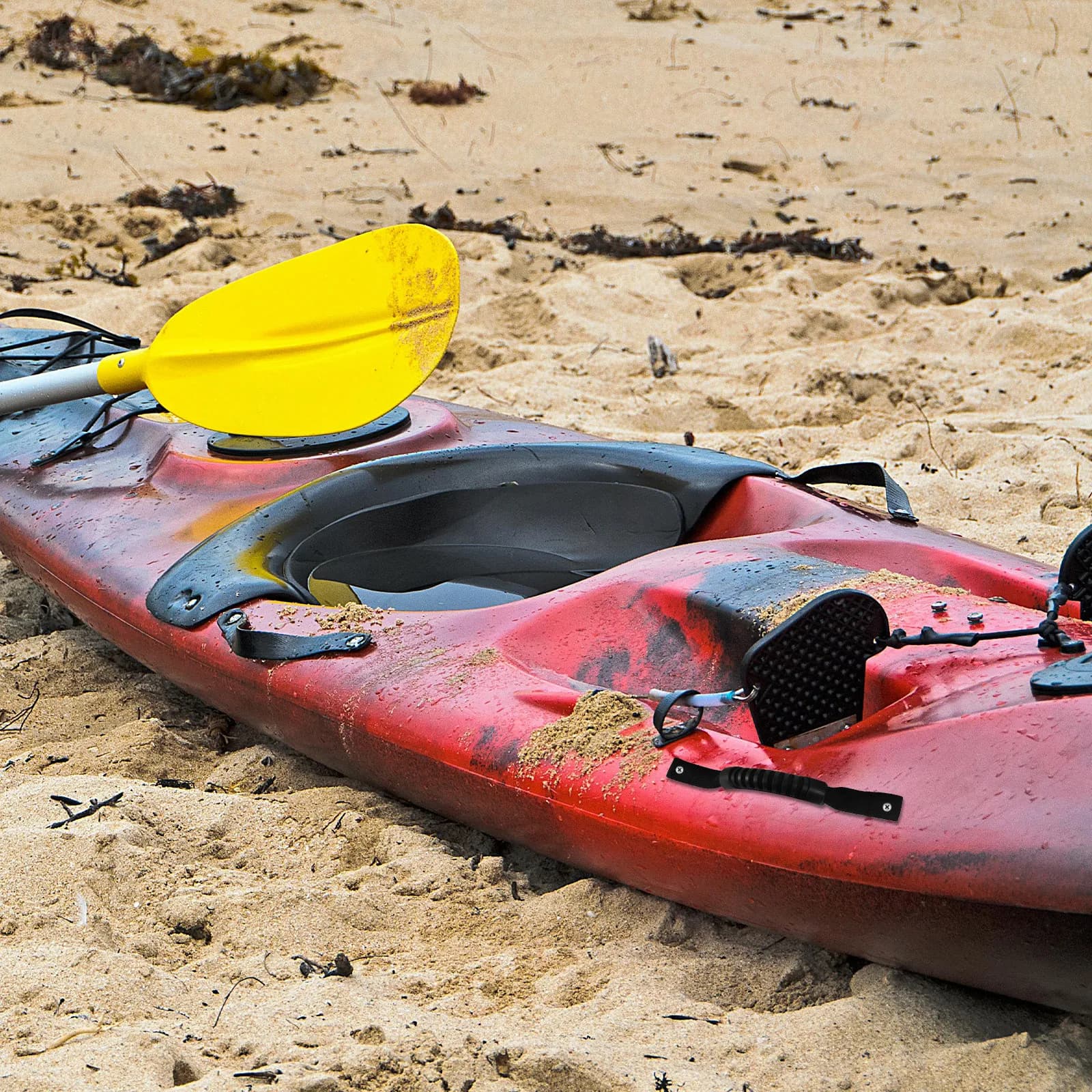 4 Pezzi Maniglie per Canoa Kayak, Design Doppio Piatto e Rotondo, Cinghie in Nylon Resistente e PVC per Trasporto Laterale di Paddle Board e Kayak