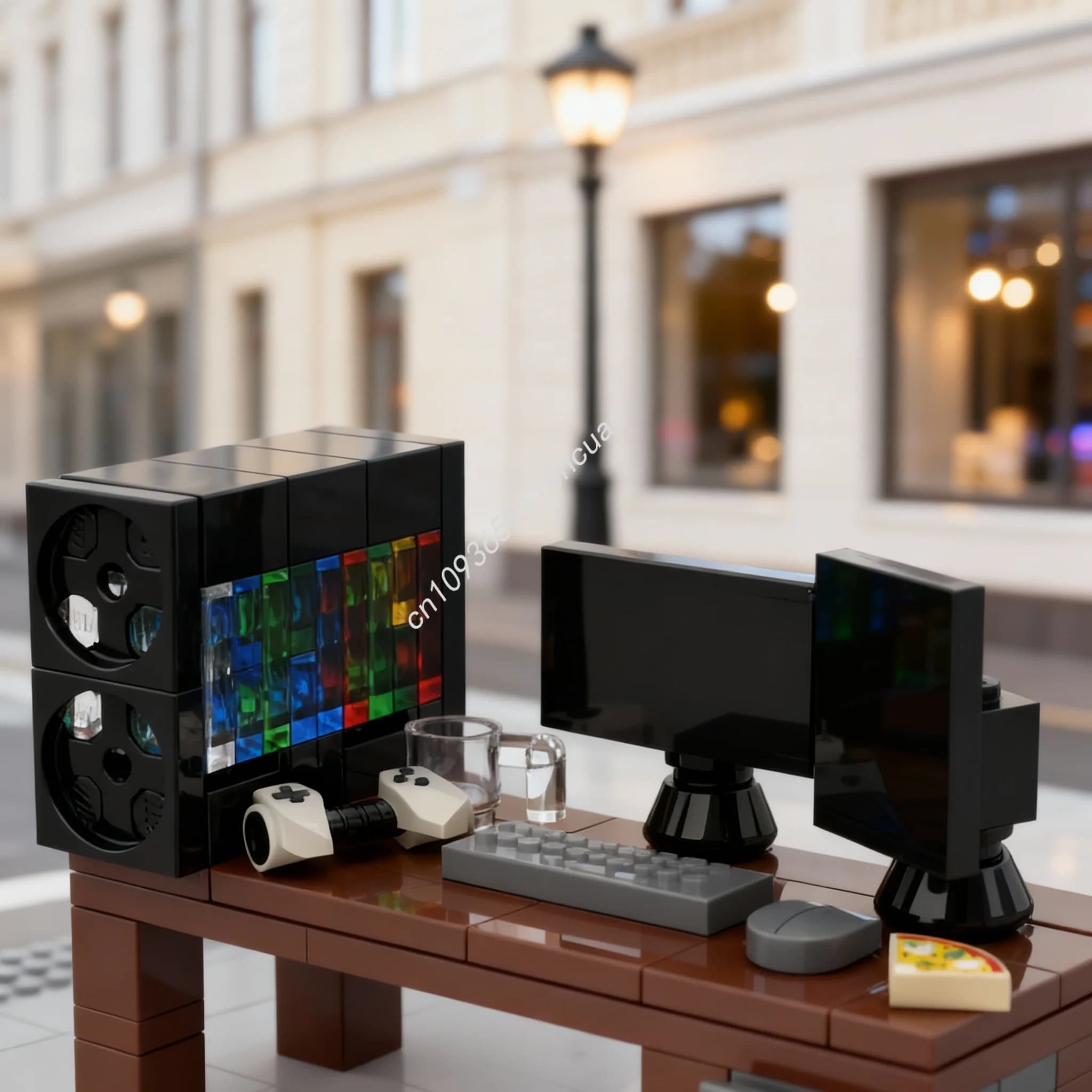 Set di 106 Pezzi MOC per Configurazione Gaming, Blocchi da Costruzione, Modelli Architettonici, Giocattoli da Assemblare, Regali di Natale, Educazione Creativa Fai-da-Te