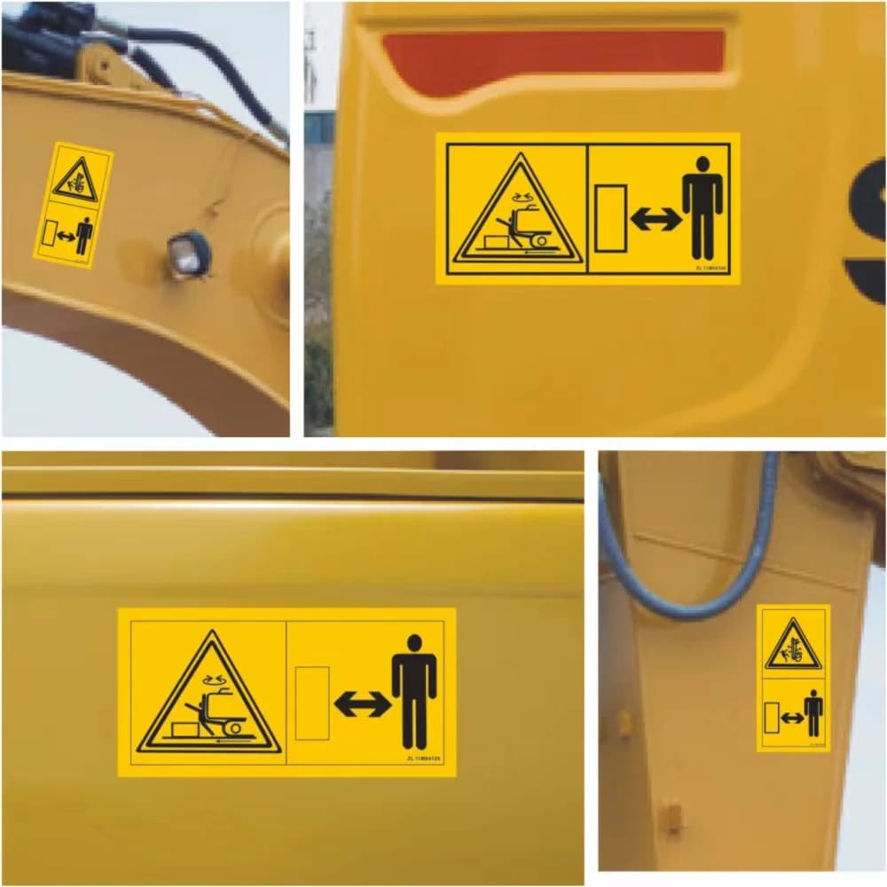 520-4810 228-2781 accessori per escavatori adesivi per PC Komatsu Hitachi Kobelco Hyundai Kubota etichetta di avvertenza piccola