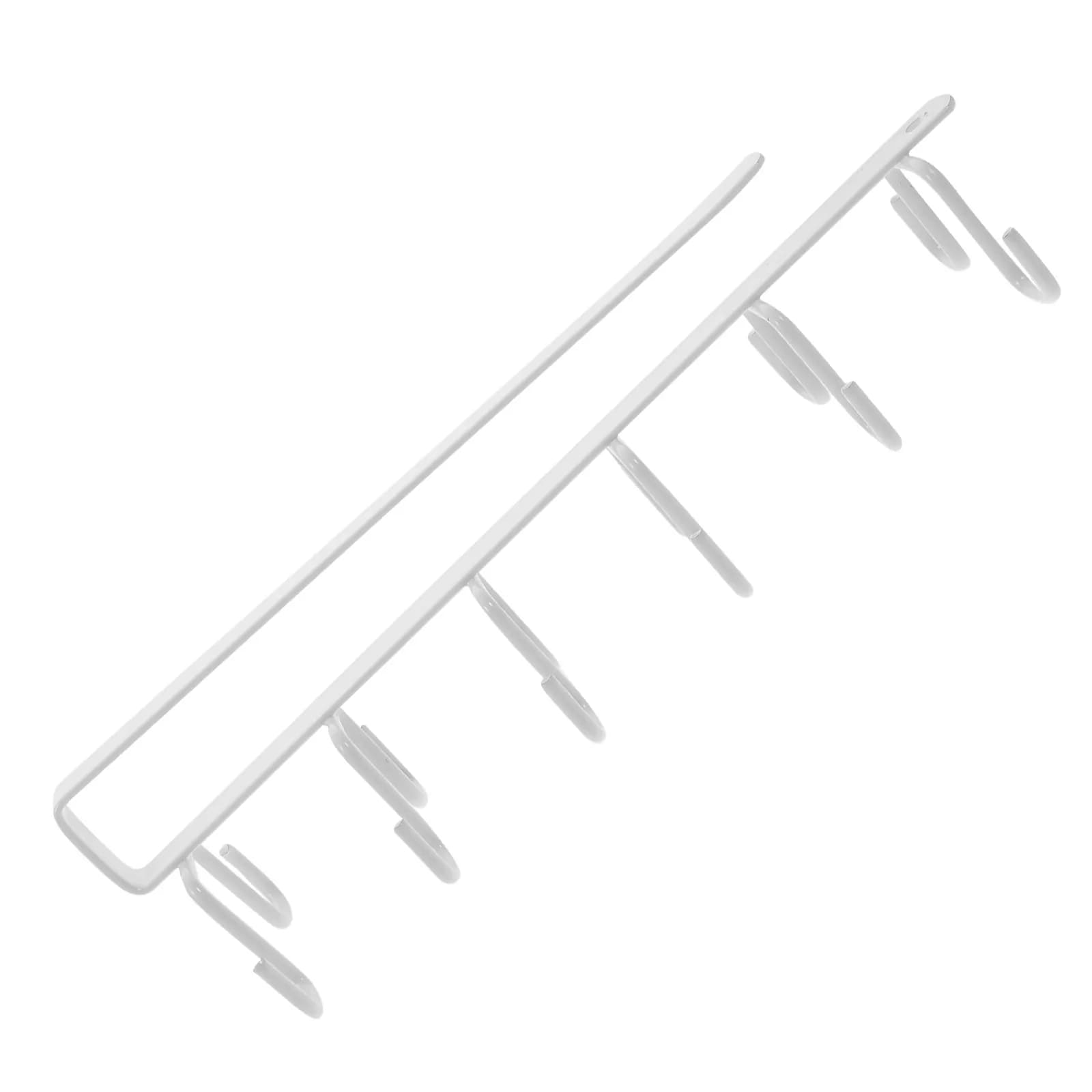 Gancio appendioggetti da parete in ferro bianco per cucina, senza foratura, porta tazze sotto il ripiano, organizer porta utensili da cucina