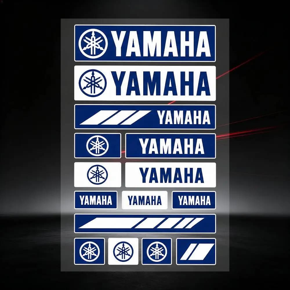 Yamaha Universal Multi-Purpose Reflective Waterproof Stickers Scratch Conceal For Auto Bike Helmet Mug Fridge Decoration