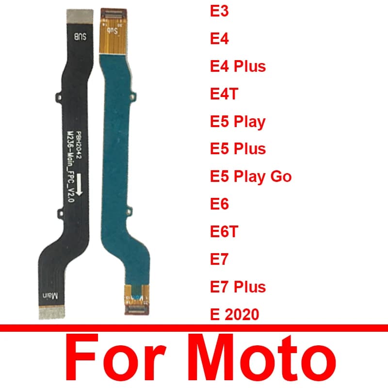 Cavo flessibile della scheda madre per Motorola Moto E3 E4 E5 E6 E7 Plus E6T E4T E5 Play Go E 2020 FPC connettore scheda principale Flex parte di riparazione
