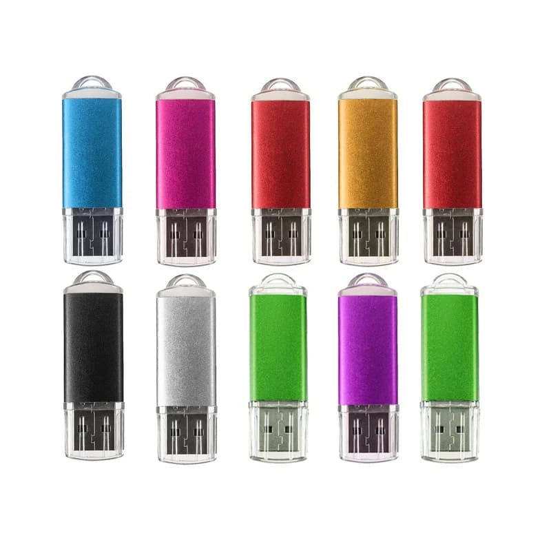 Confezione da 10 unità flash USB in 5 colori casuali USB 2.0 Bastoncini di memoria sfusi per lotto all'ingrosso