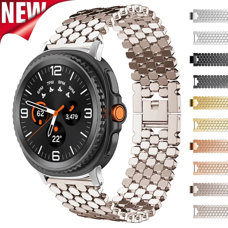 Cinturino in lega di metallo per Samsung Galaxy Watch 8 40mm 44mm 8 Classic 46mm Bracciale da donna per Galaxy Watch Ultra 2025 47mm Bracciale