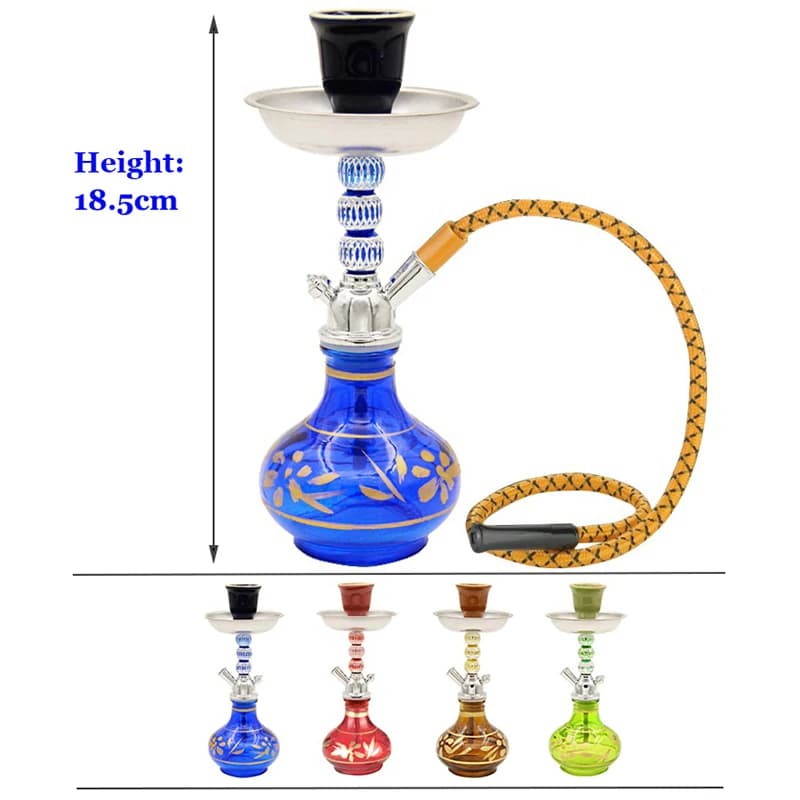 Small Smoking Water Pipe Mini Hookah Portable Shisha Bottle Little Shesha Device Handy Nargileh Chicha Hookha For Flavor Tobacco