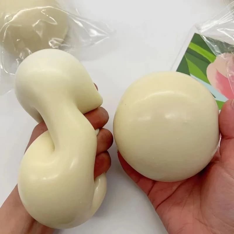 10cm Giant Cheese Ball Squishy Toy - Jumbo Slime Stress Relief Fidget Toy, Soft Slow Rising Sensory Decompression Toy, Anti Anxiety Toy for Kids and Adults