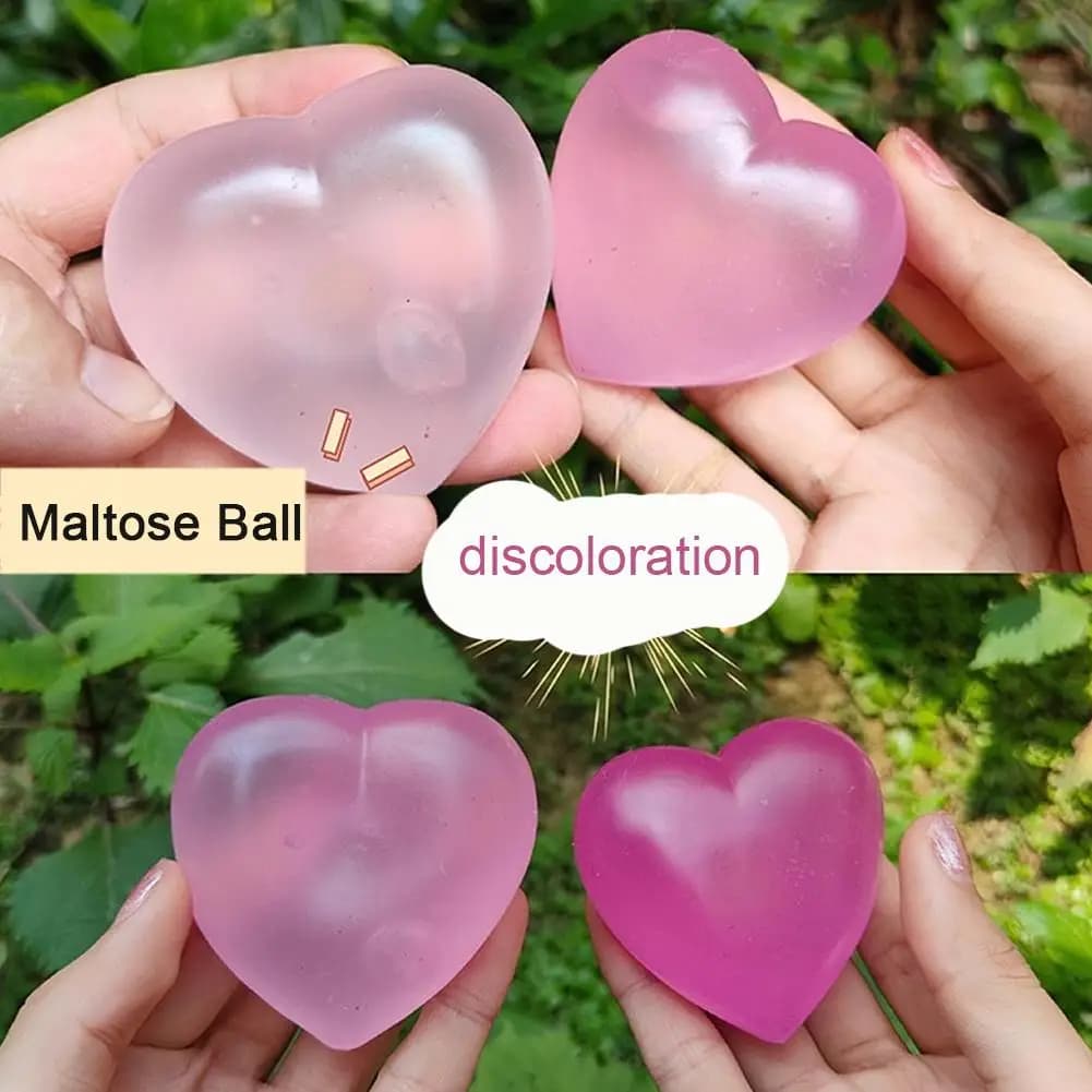 Simpatico Giocattolo Antistress a Forma di Cuore che Cambia Colore, Palla da Spremere a Lenta Risposta per Alleviare lo Stress, Giocattoli Fidget per Bambini, Ragazze e Adulti, Idea Regalo