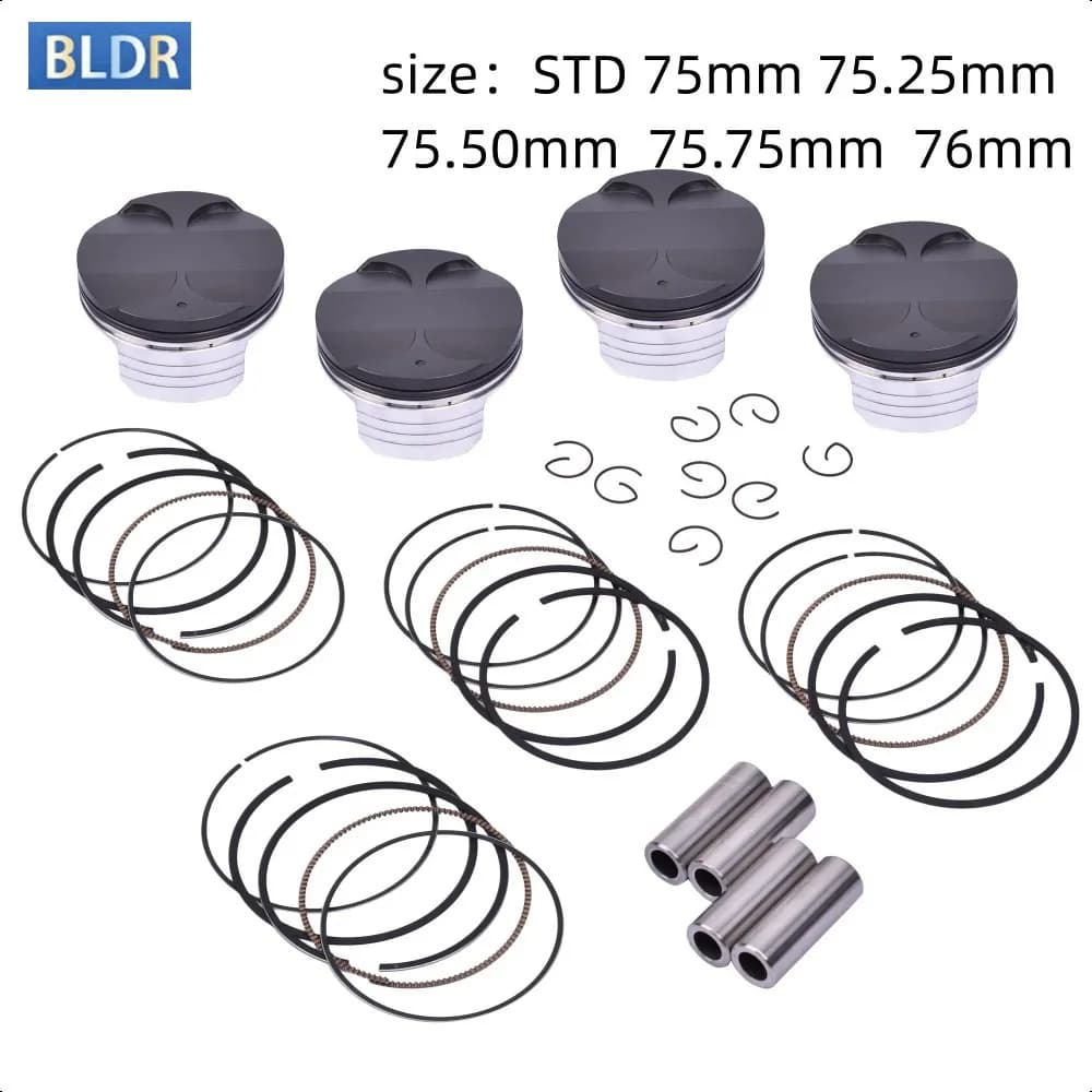 75mm-76mm Per Honda CBR954 MV9 CBR1000 2004-2007 CBR 1000 954 STD + 25 +50 +75 Pin 17mm Kit fasce elastiche moto