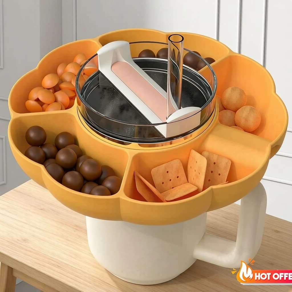 Vassoi per snack riutilizzabili per Stanley Cup 40 Oz, divisorio per snack, contenitore diviso, porta snack, vassoio per alimenti, per esterni