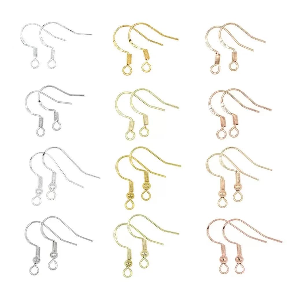 Gold Plated Earring Hooks 100PCS Ear Wire Backs Findings Handmade Jewelry DIY