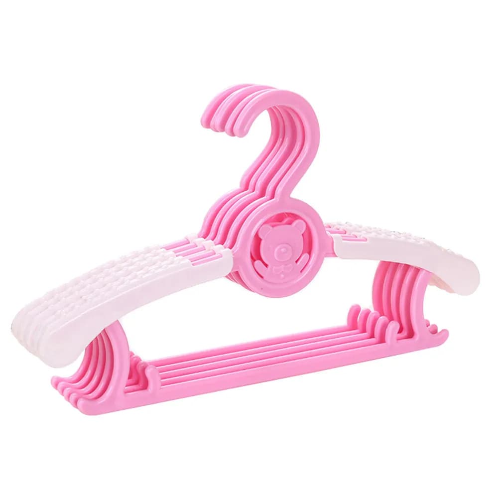 20 Pezzi Appendiabiti per Bambini in Plastica Antiscivolo con Design Orsetto Cartone Animato, per Armadio e Lavanderia Domestica, alla Moda
