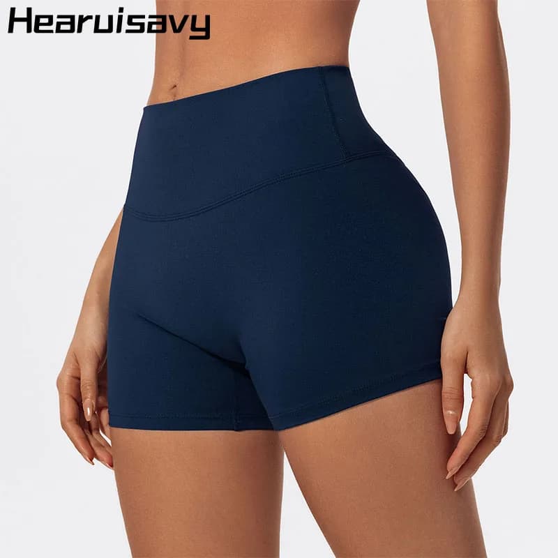 Hearuisavy women's sports shorts for cycling and running, high waist gym leggings, slim fit workout shorts, high waist yoga shorts