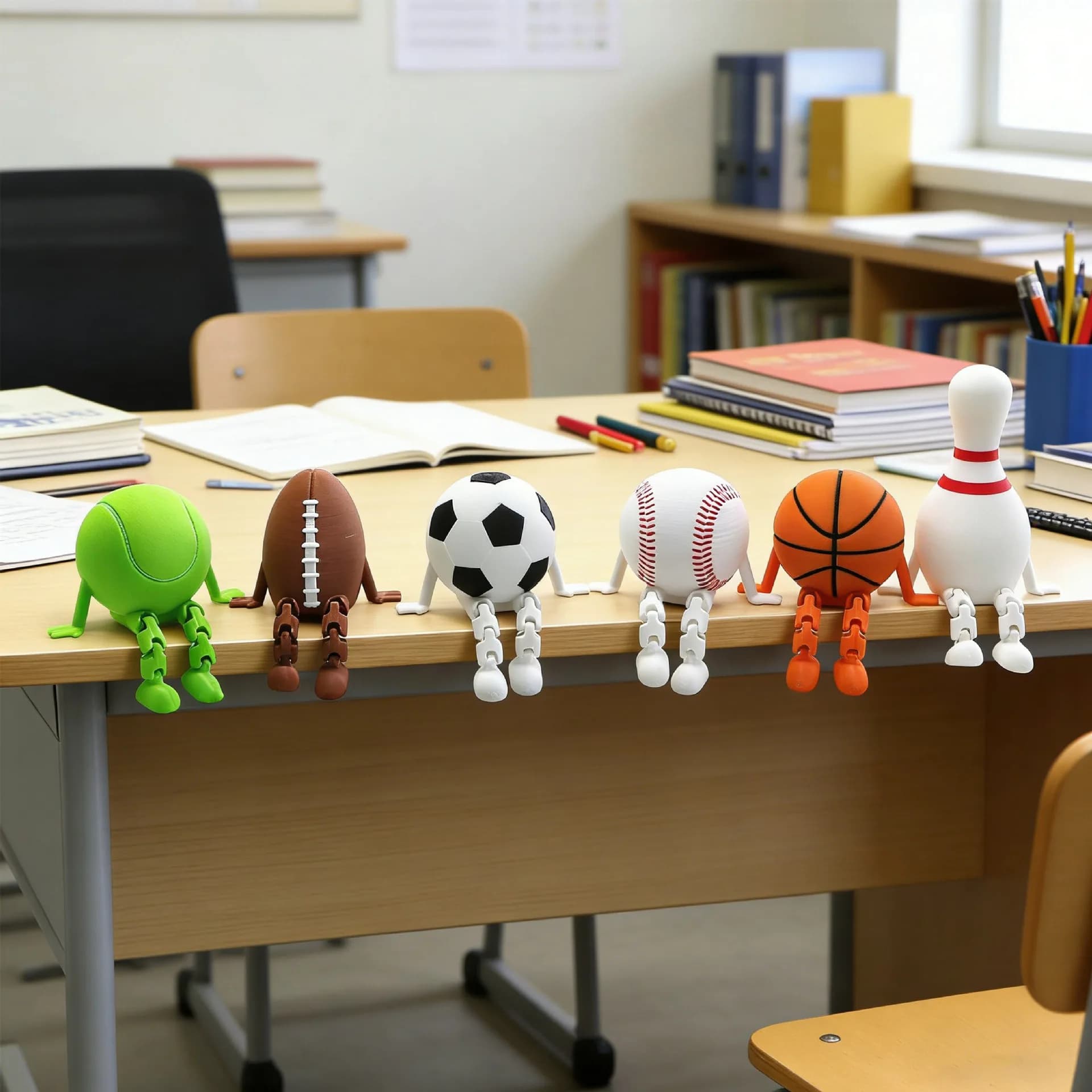 Statuette a Forma di Palla Sportiva: Calcio, Basket, Rugby, Baseball - Decorazioni per Feste di Compleanno per Bambini, Regalo Fai-da-Te, Ornamenti da Tavolo