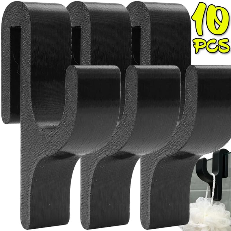 1/5PCS Frameless Shower Towel Holders Bathroom Glass Door Hooks Home Clothes Hanger Robe Rack Bathroom Storage Accessories