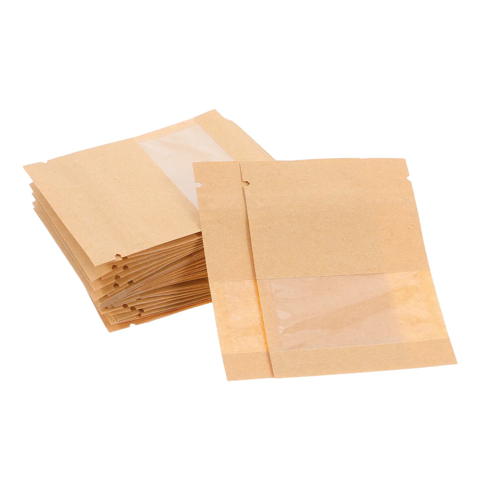 100 Seed Envelopes with Transparent Window, Removable, Waterproof, in Kraft Paper for Preservation Seeds of Flowers and Vegetables, Garden Organizer