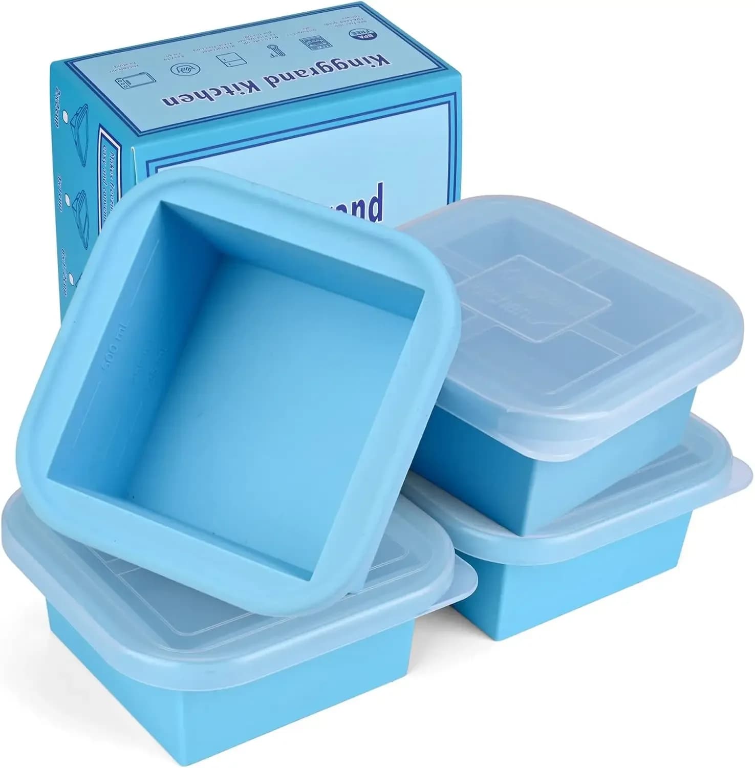1 2 tazze di silicone zuppa congelatore vassoi scatola cubo cucina microonde sicuro dispositivi di raffreddamento per alimenti salse per zuppe rilascio facile senza Bpa