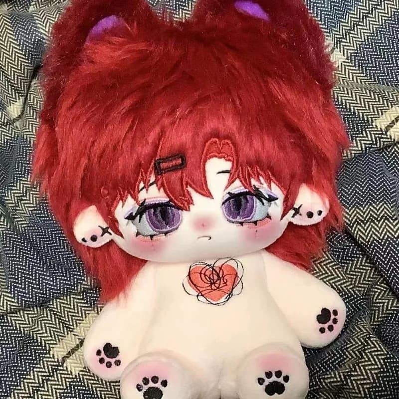 20 centimetri Anime Attributi Kou Jin Kawaii Cosplay Corpo della bambola del cotone con scheletro Morbido peluche Ventole Collezione Idol Toy Figure Regali