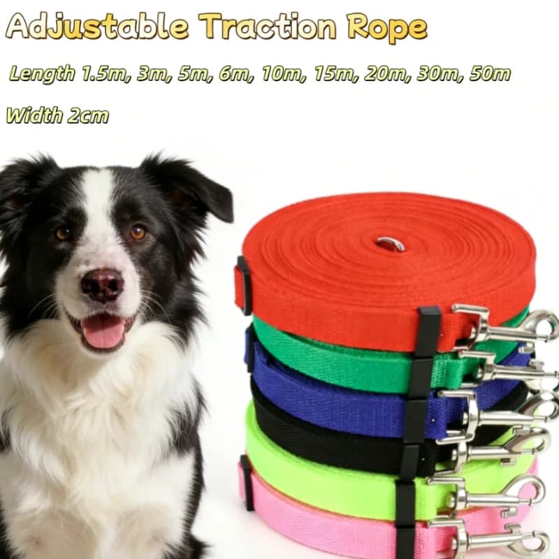 Adjustable Pet Leash 1.5M-50M Long Outdoor Training Lead for Dogs And Cats Personalized Rope Suitable for Small to Large Breeds