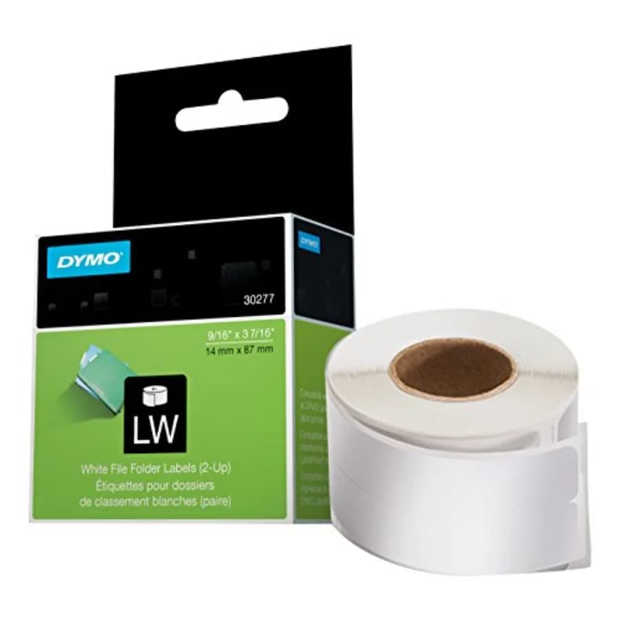 Etichette per cartelle a 2 righe per stampanti LabelWriter, bianche, 9/16'' x 3-7/16'', 1 rotolo da 260, 30377