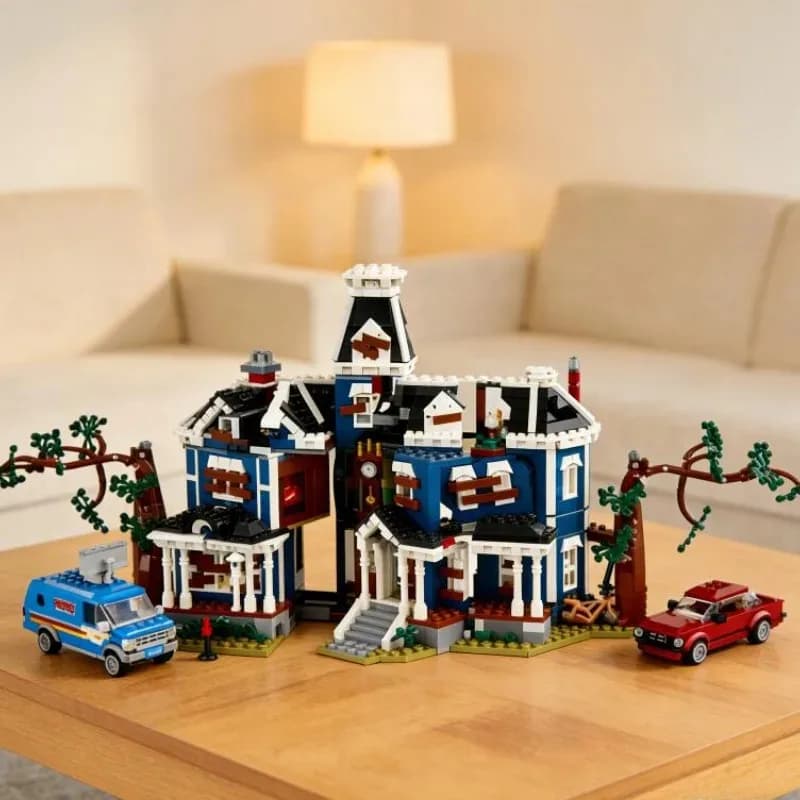 2593pcs Stranger Event Creel House Science Builing Blocks Compatible 11370 TV Series Sets MOC City Architecture Toys Kids Gifts