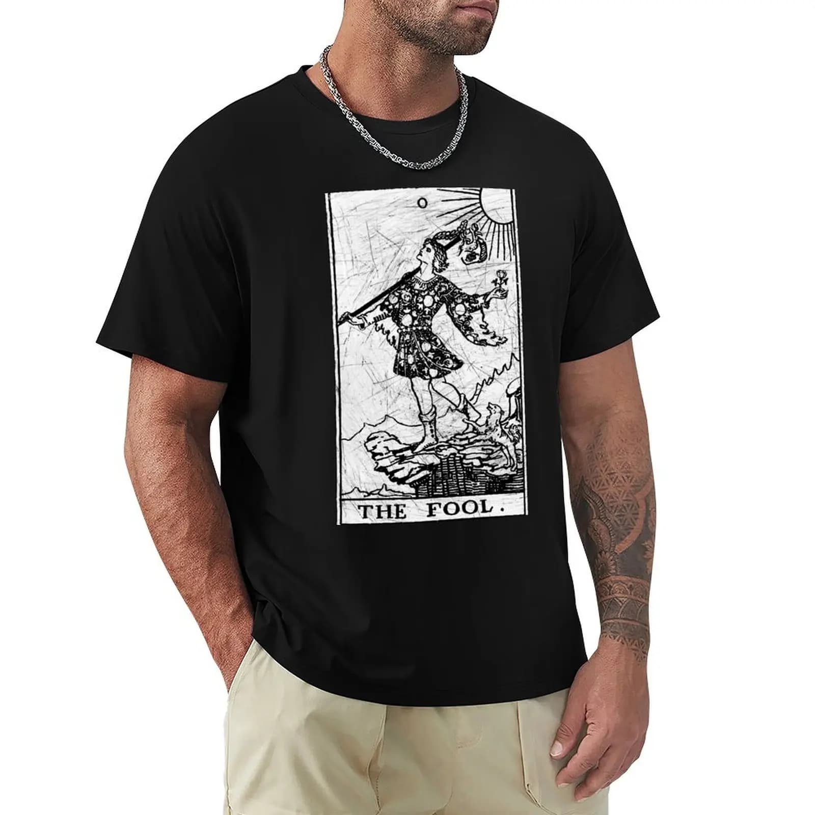 La carta dei Tarocchi del Pagano - Arcano Maggiore - predizione del futuro - T-shirt occultista T-shirt semplice casual in cotone a maniche corte