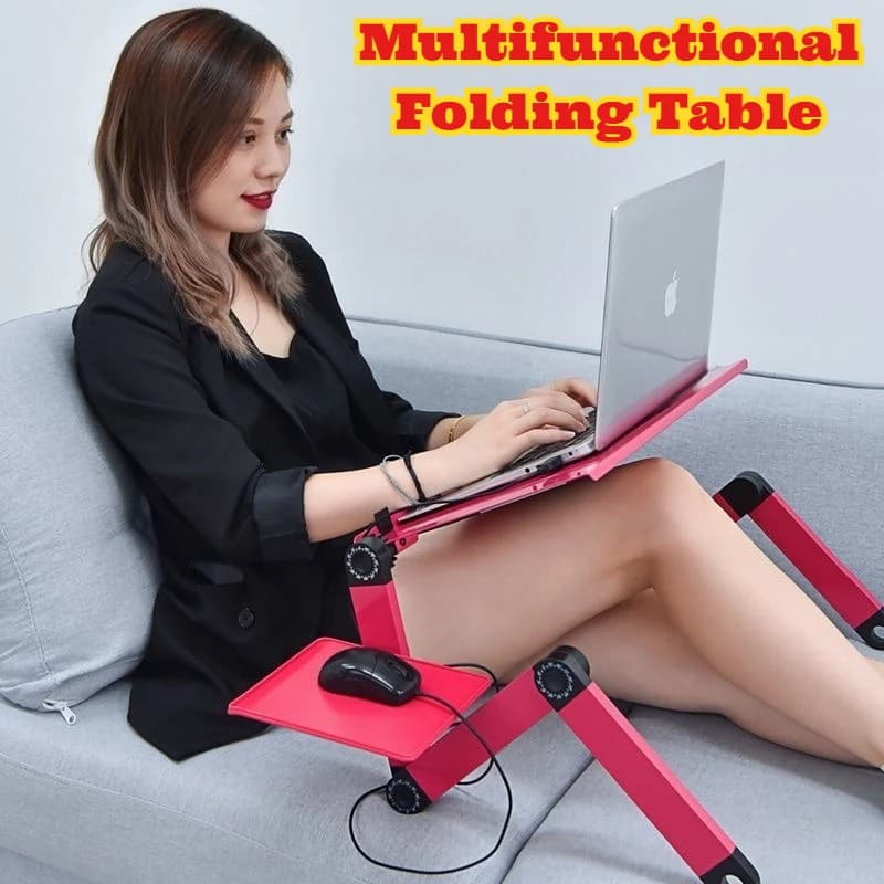 Supporto per laptop Supporto da scrivania galleggiante ergonomico regolabile Vassoio da letto pieghevole Supporto di raffreddamento per computer di casa per ufficio Articolo di vendita caldo