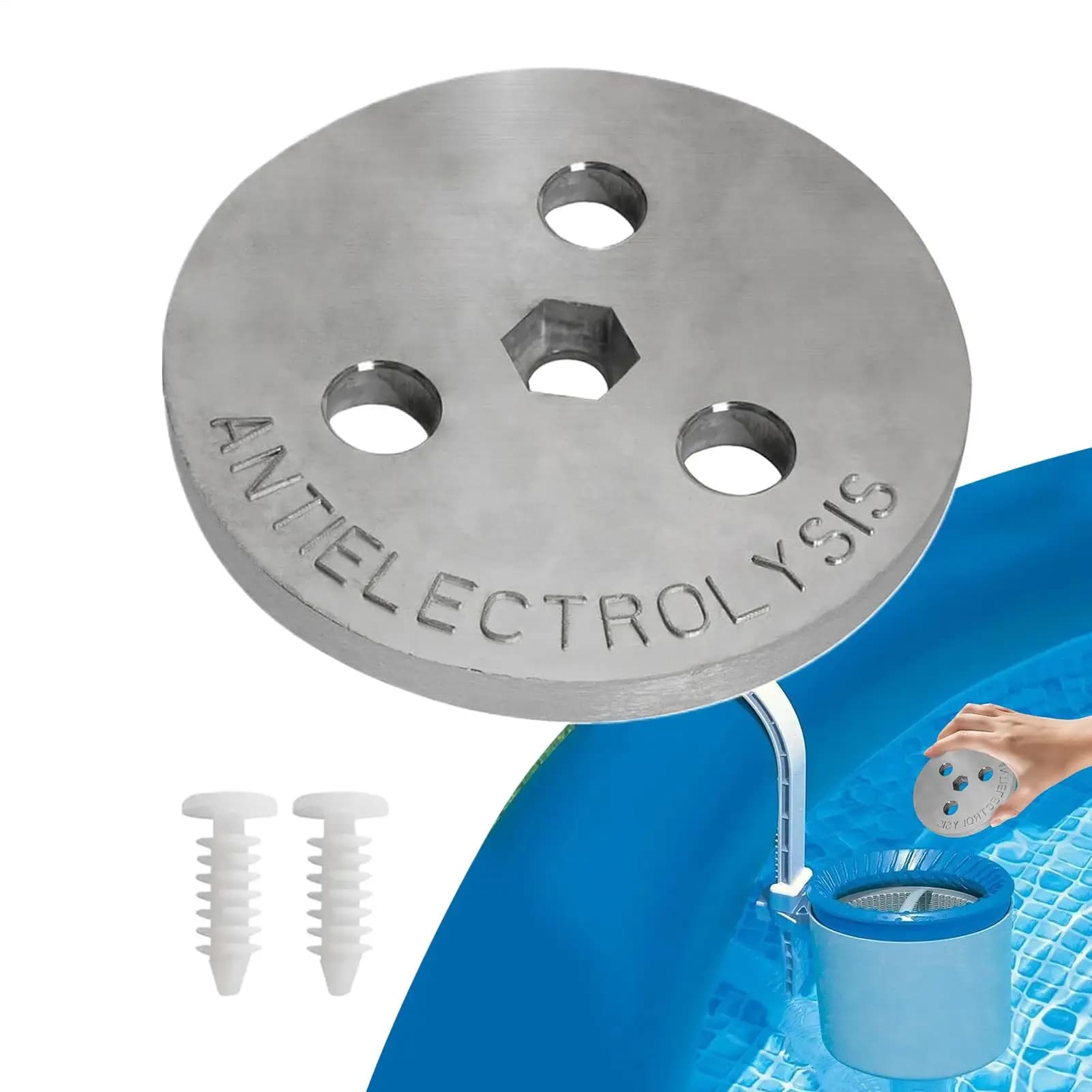 Zavorrata Plate for Skimmer Pool, Skimmer Accessories, Floating Block, Anti-Electrolysis Zavorra, Pool Basket Zavorra